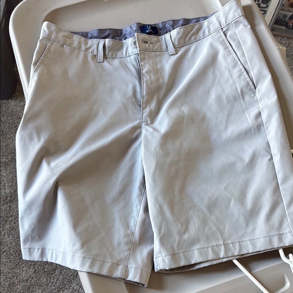 George Men's Light Gray Flat Front Shorts